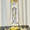 Virgen de Fátima blanca y dorada